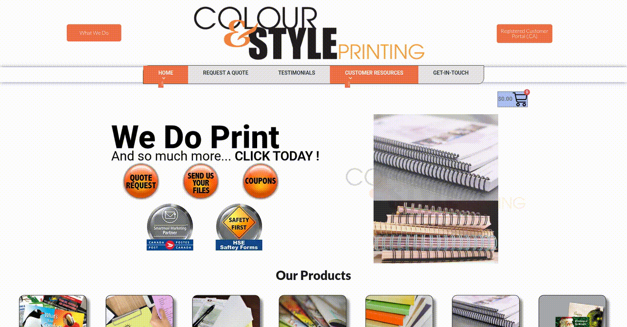 Enhanced Online Ordering and Portfolio Management for a Printing Shop screenshot 1